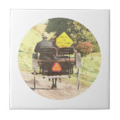 Paardengetrokken voertuigen, Amish Horse en Buggy Tegeltje (Voorkant)
