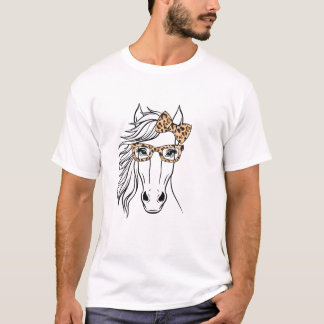 Paardengezicht Bandana voor paardrijden en voor Ho T-shirt