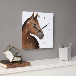Paardengezicht Vierkante Klok