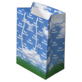 Paardengolfzak met gras medium cadeauzakje (Achterkant Gekanteld)