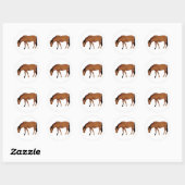 Paardengrazing Ronde Sticker (Vel)