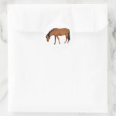 Paardengrazing Ronde Sticker (Tas)