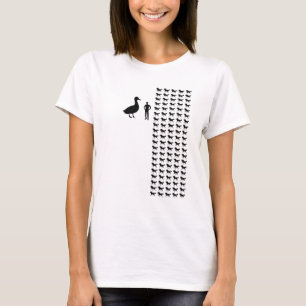 Paardengrote eenden versus 100 eenden t-shirt