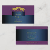 Paardenhandel die blauw paars goud verkoopt visitekaartje (Voorkant / Achterkant)