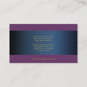 Paardenhandel die blauw paars goud verkoopt visitekaartje (Achterkant)