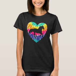 Paardenhart met Tie Dye Print Voor Paard T-shirt