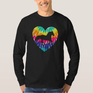 Paardenhart met Tie Dye Print Voor Paard T-shirt