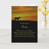 Paardenherdenkingssympathie Kaart (Gele Bloem)