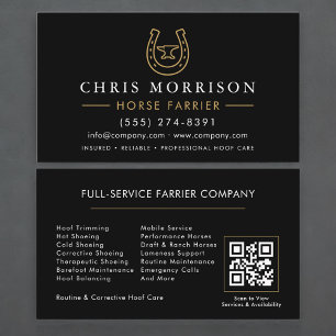 Paardenhoefsmid QR-code Visitekaartje