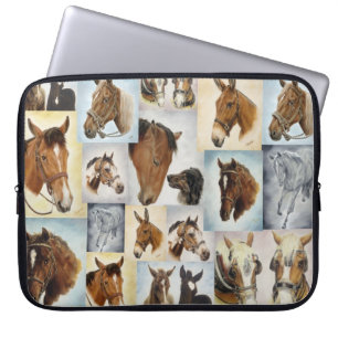 Paardenhoes voor Collage-laptop Laptop Sleeve