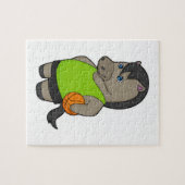 Paardenhonkbalspeler Basketball Legpuzzel (Horizontaal)