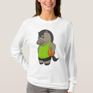 Paardenhonkbalspeler Basketball T-shirt