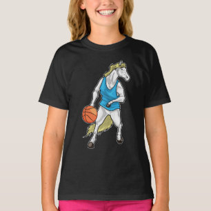 Paardenhonkbalspeler Basketball T-shirt