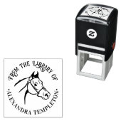 Paardenhoofd “Uit de bibliotheek van” Boeknaam Zelfinktende Stempel (In situ)