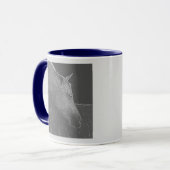 Paardenhoofd Zwart-wit profiel Portret Kunst Mok (Voorkant links)