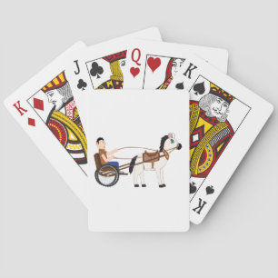 Paardenkaarten voor paarden en knuppels pokerkaarten