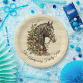 paardenkerst papieren bordje (Feest)