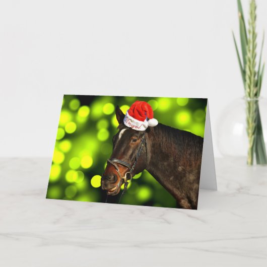 PaardenkerstkerstkerstKaart Feestdagen Kaart (Voorkant)