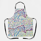 Paardenkleuren van het leven, full print Schort (Voorkant)