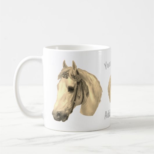 Paardenkop art 2 gepersonaliseerd koffiemok (Links)