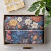 Paardenkop in surrealistisch schilderij met oerwou tissuepapier (Geschenk)