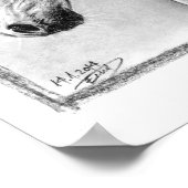 Paardenkop Kool trekken Equine art Poster (Hoek)