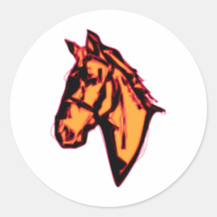 Paardenkop Ronde Sticker