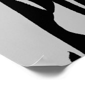 Paardenkop zwart-witclipkunst poster (Hoek)