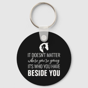 Paardenkopje paardenpaardje zwart sleutelhanger