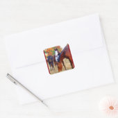 Paardenkrukken Vierkante Sticker (Envelop)