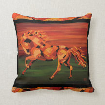 Paardenkussens, Oranje paard, Chesnut Horse Art