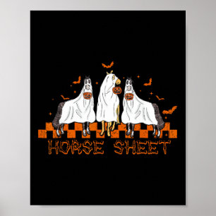 Paardenlaken Halloween Ghost Horse Pumpkin Kostuum Poster