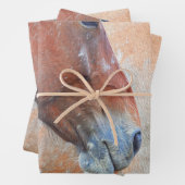 Paardenland Rustic Brown Westerne ontkoppeling Inpakpapier Vel (In situ)