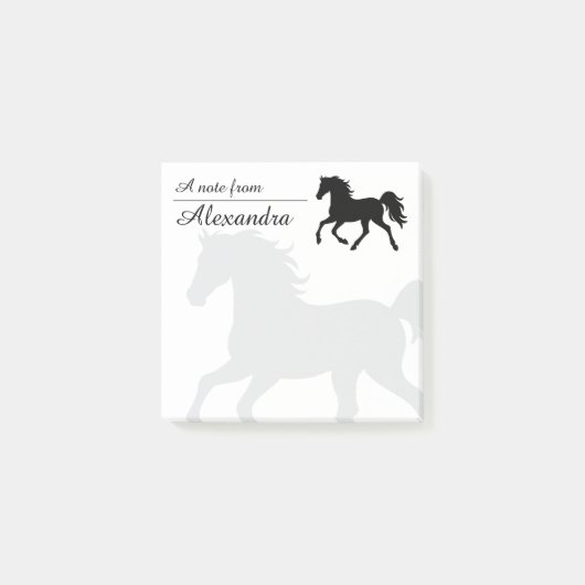 Paardenliefhebber Elegant Custom Note (Voorkant)