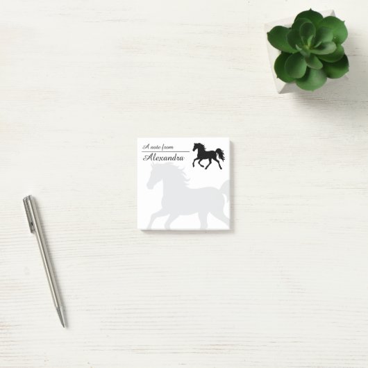 Paardenliefhebber Elegant Custom Note (Kantoor)