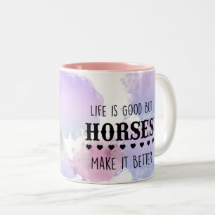 Paardenliefhebber, Equestrian Cadeau, Paardrijden Tweekleurige Koffiemok