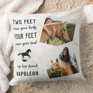Paardenliefhebber Gepersonaliseerde Paardenfoto Ru Kussen