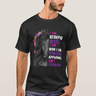 Paardenliefhebber Ik ben Schorpioen Meisje Loves R T-shirt