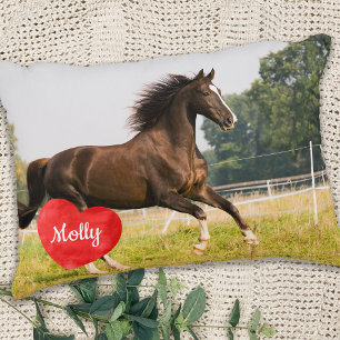 Paardenliefhebber Maak Je Eigen Huisdier Foto Aand Decoratief Kussen