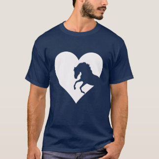 Paardenliefhebber Paardenhart Meisjes Paardrijden T-shirt