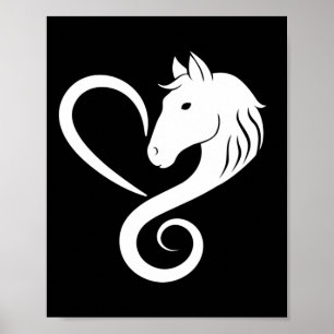 Paardenliefhebber Paardrijden Westerne Cowgirl Ran Poster
