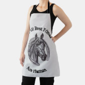 Paardenliefhebber Schets Beste Dierenvriendschap Schort (Insitu)