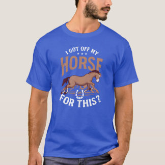 Paardenliefhebber stapte uit mijn paard voor zijn  t-shirt