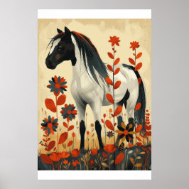 Paardenliefhebber Waterverf Art Poster