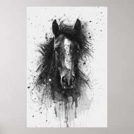 Paardenliefhebber Waterverf Art Poster voor Verjaa