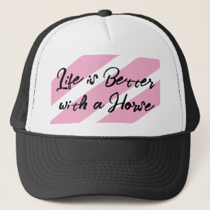 Paardenliefhebber wit roze trucker pet