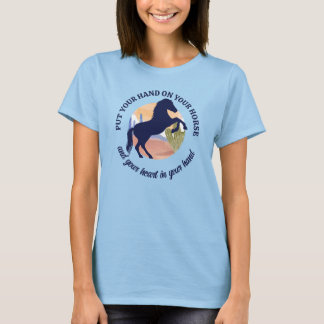 Paardenliefhebber woestijncactus western gepersona t-shirt
