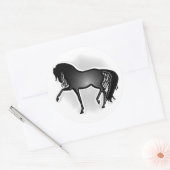 Paardenliefhebbers Ronde Sticker (Envelop)
