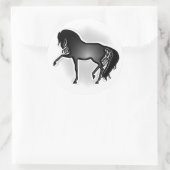 Paardenliefhebbers Ronde Sticker (Tas)