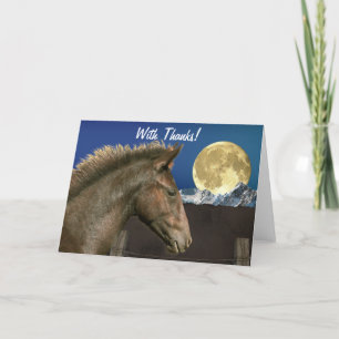 Paardenliefhebbers van paardenliefhebbers bedankkaart
